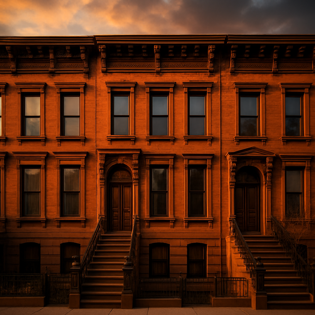 A beautifully restored Brooklyn brownstone exterior
